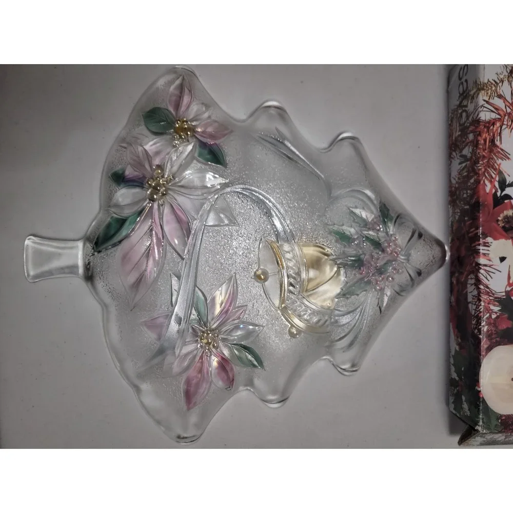 Savoir Vivre Christmas Tree Dish Serving Tray‎ Glass 13